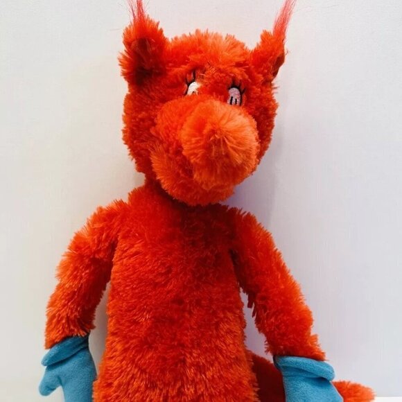 Dr. Seuss Fox in Sox Plush Toy 18" in Red Blue Fuzzy Plush Animal Toy - Picture 1 of 4